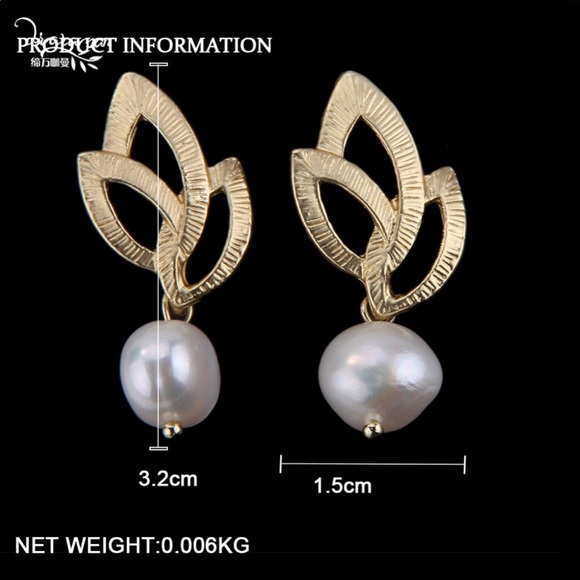 NEW Pearl Drop Earrings(freshwater pearls) - Picture 2 of 4